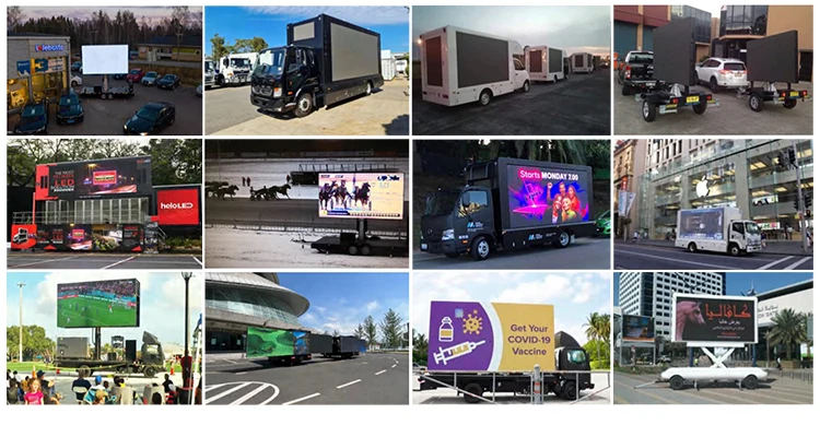 2560x1600mm P4 Trailer LED Screen Mobile Vehicle Advertisement ...