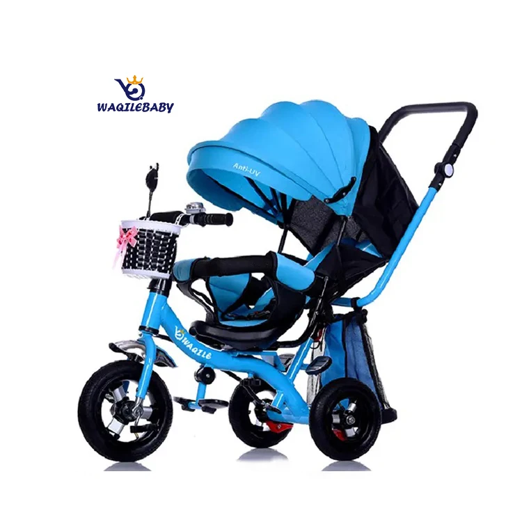 Wholesale High Quality Carbon Steel 4 in 1 Baby Tricycle