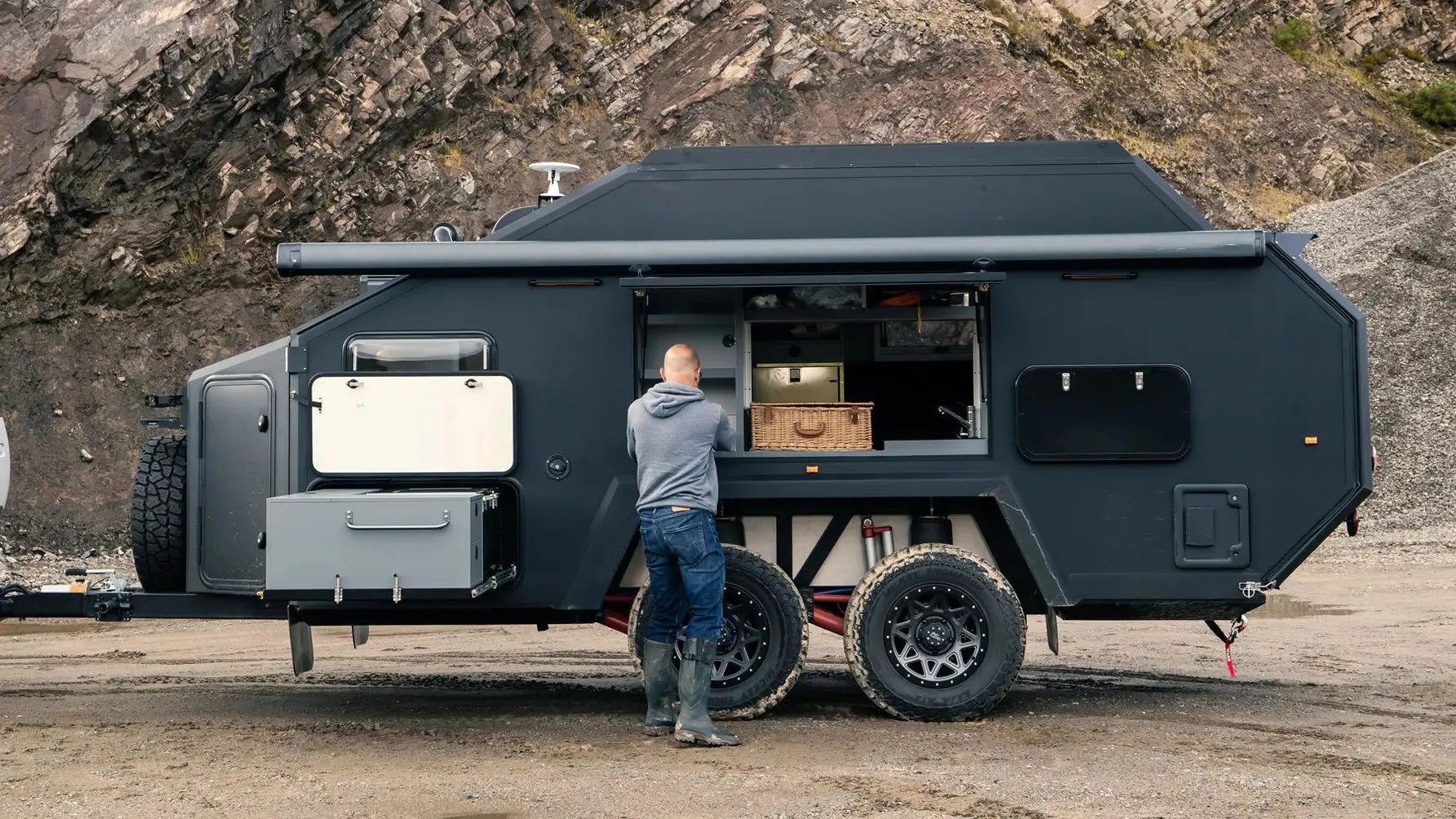 Ecocampor Camper Trailer - Durable RV with AC & Kitchen