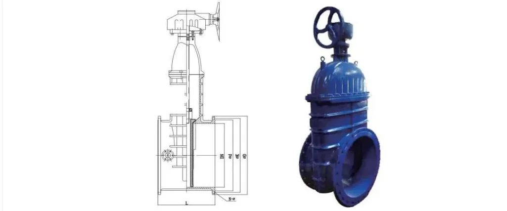 High Quality Ductile Iron Rising Stem Flange Gate Valve Manual Electric Power Options Water Gas Oil High Temperature Media manufacture