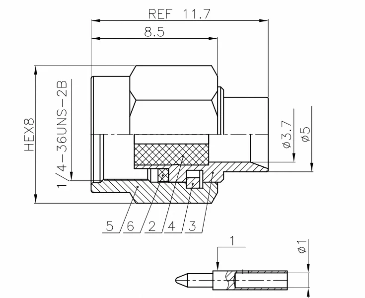 product sma jb3 connector male sma connector rg402 rg141 semi flexible and semi steel cables-4