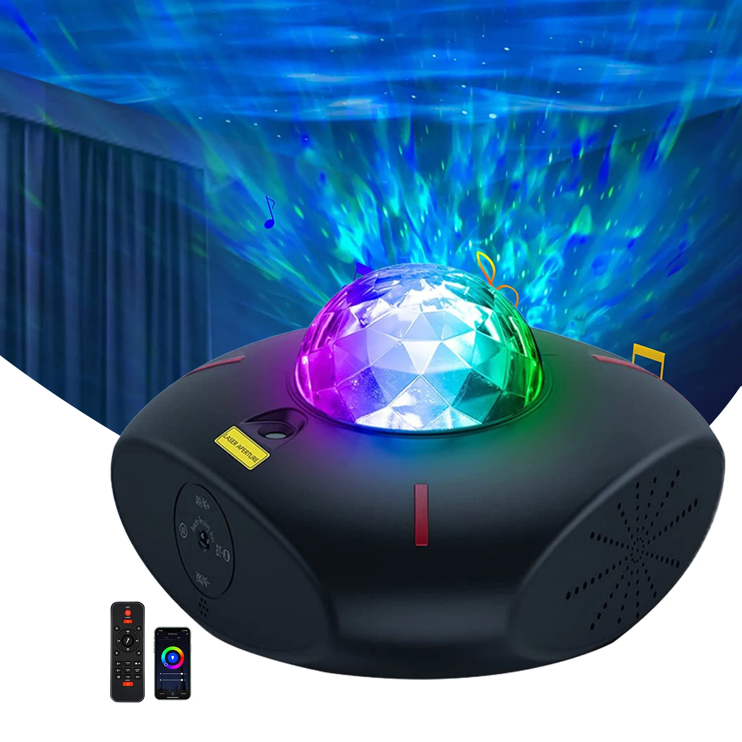 Smart Led Starry Projector Beam Lights Triangle RGB Wifi Led Bedside Lamp  for Baby Kids Plug in Night Light With Tuya App