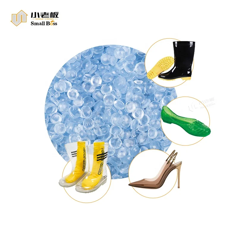 High Performance Natural Plastic Raw Material Pellets Transparent 60-70 a PVC Granules Compound for Shoes Sole