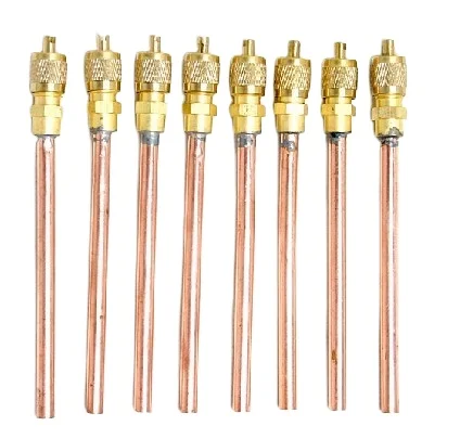 High Efficiency  Refrigeration  Freezer Spare Part  Retekool China Copper Tube Charging  Access Valve 1/4"x90mm