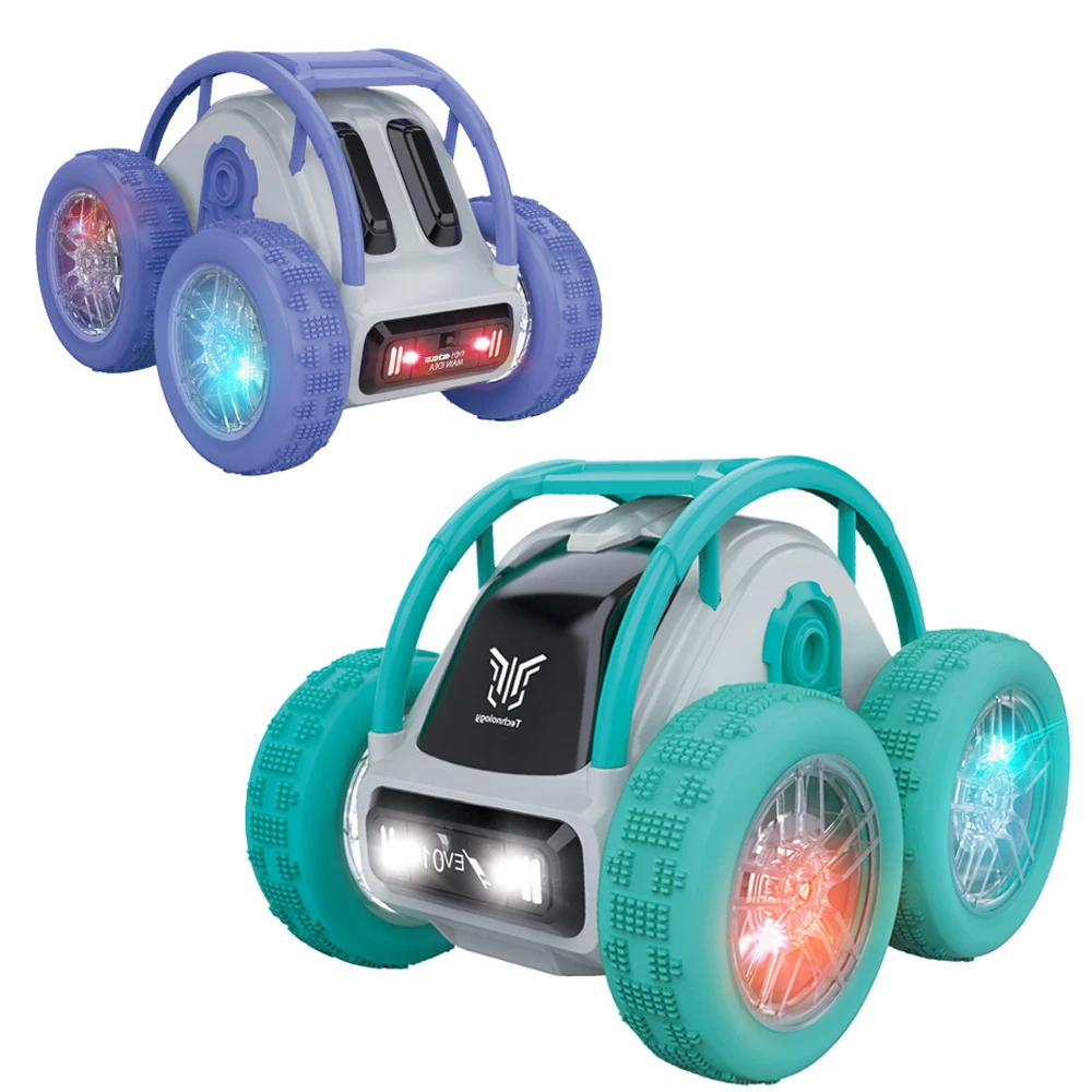 Hot Remote Control Cars for Children Tumbling Light Skeleton Stunt Car Model Plastic Toys for Children Car Gift Girl Boy Toys