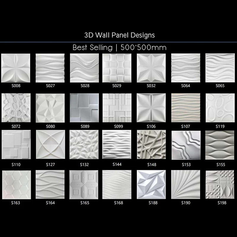 Colorable Sticker for Wall Decoration Waterproofing Materials Shape 3D PVC Wall Panel
