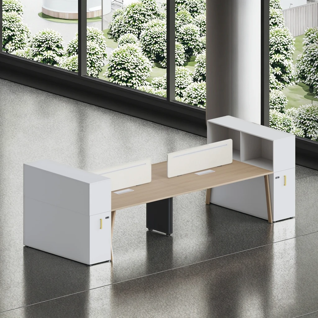 Executive Office Workstation Set with Heavy Duty Storage Cabinets and Modern Work Surface 5