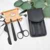 Black eyelash tweezers set
