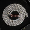 5mm White Gold Tennis Chains