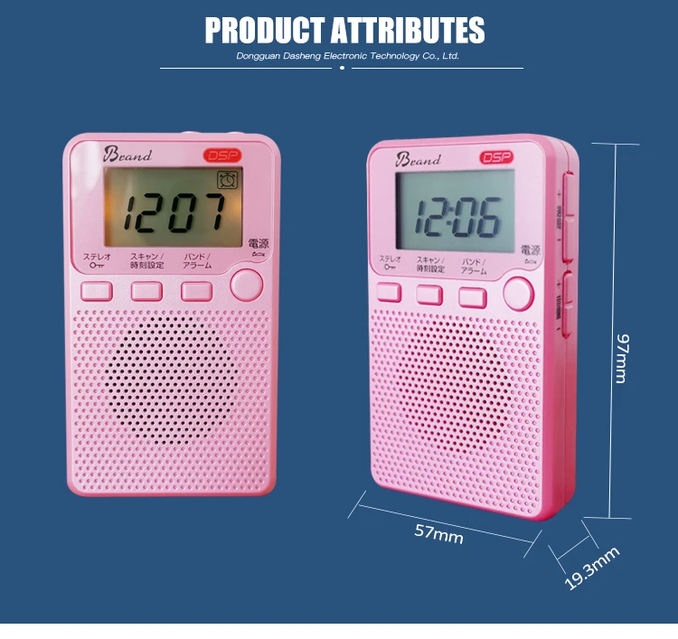 Good Quality Mini Pocket AM and FM Radio With LCD Display and Alarm Clock