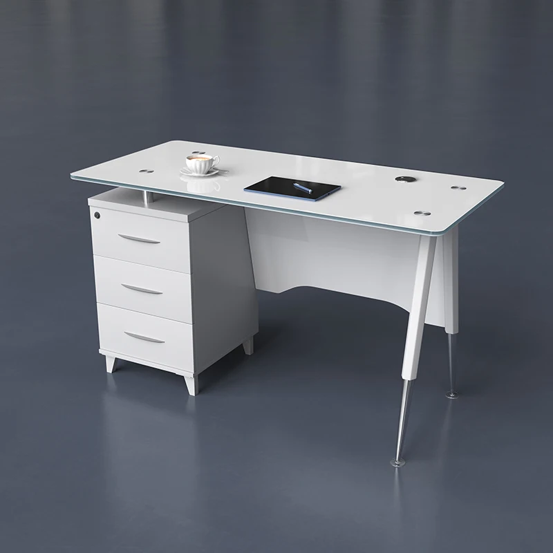 Factory Wholesale Administrative Office Furniture Glass Office Computer Desk Home Student