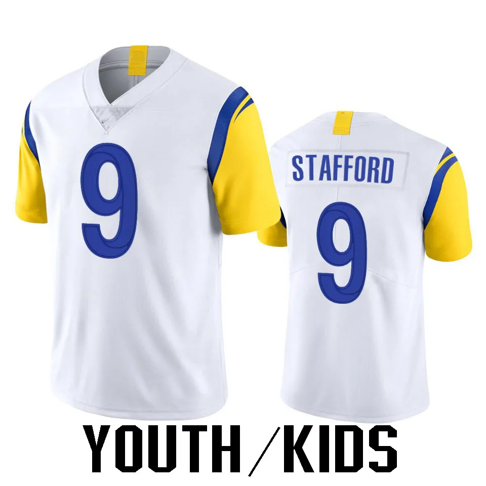 Men 12 Puka Nacua Matthew Stafford 10 Cooper Kupp Aaron 17 Davante Adams  99 Donald vapor Football Jersey Stitched