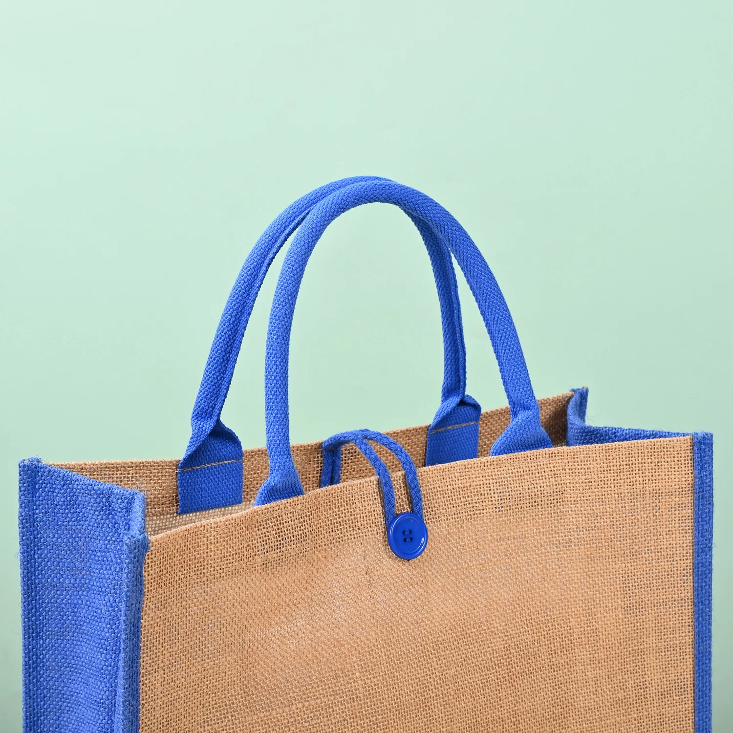 Wholesale  Custom Printed Eco-friendly Burlap Tote Bags Reusable Fashion Jute Shopping & Beach Bags Geometric Patterns preview 4