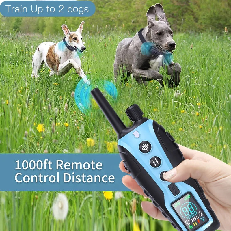 2023 Electronic Dog Shock Collar With Remote 3280ft 3 Training Modes