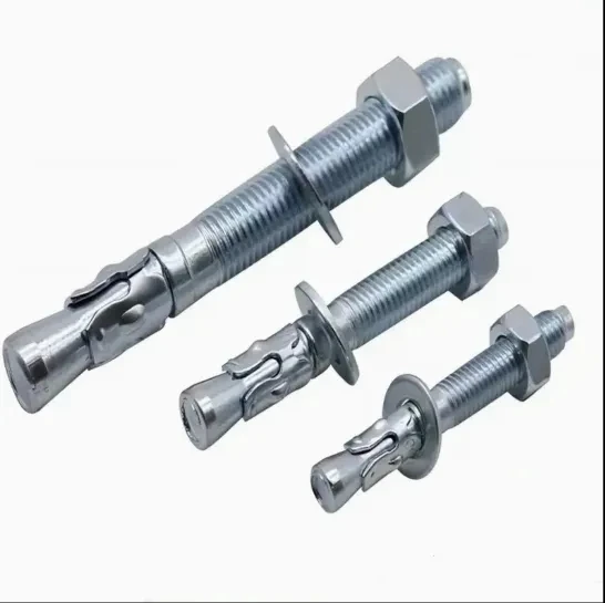 China M8 Carbon Steel Fasteners Zinc Surface Treatment Wedge Anchors Through Bolt manufacture