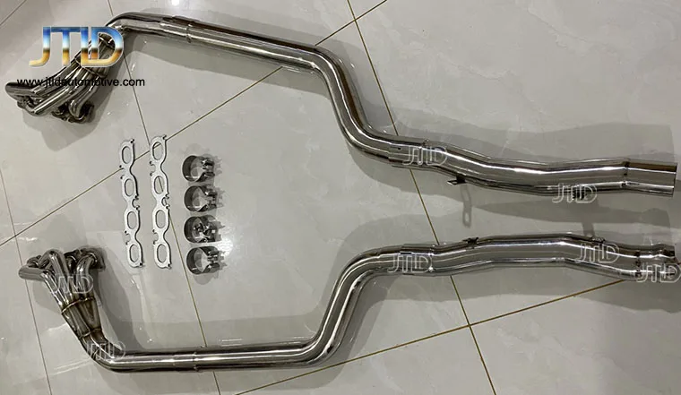 high performance long tube exhaust manifold header for Mercedes BENZ W204 C63 amg m156 headers