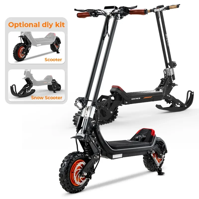 G63 DIY 1800W Motor Electric Two-Wheel Scooter 30Ah Waterproof Quick Release Cable Snow Ski Sled with Quick Release System