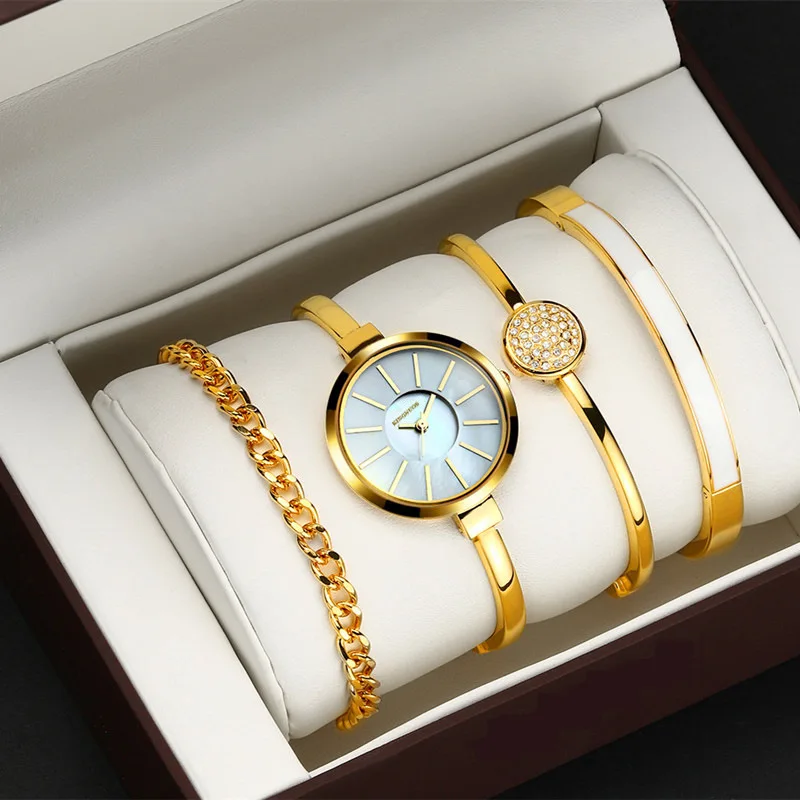 2024 New Arrival Fashion Four Piece Ladies Bracelet Watch Waterproof   Hd47d499b4be64e1c8afc64b4d19a84b7Q 