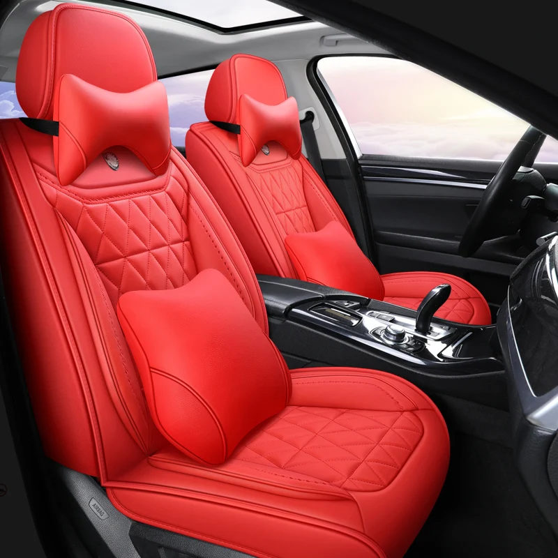 Wholesale Car Seat Covers Red Leather for BMW E46 320I