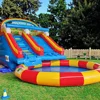 Colorful inflatable slide with pool 4*9.5m