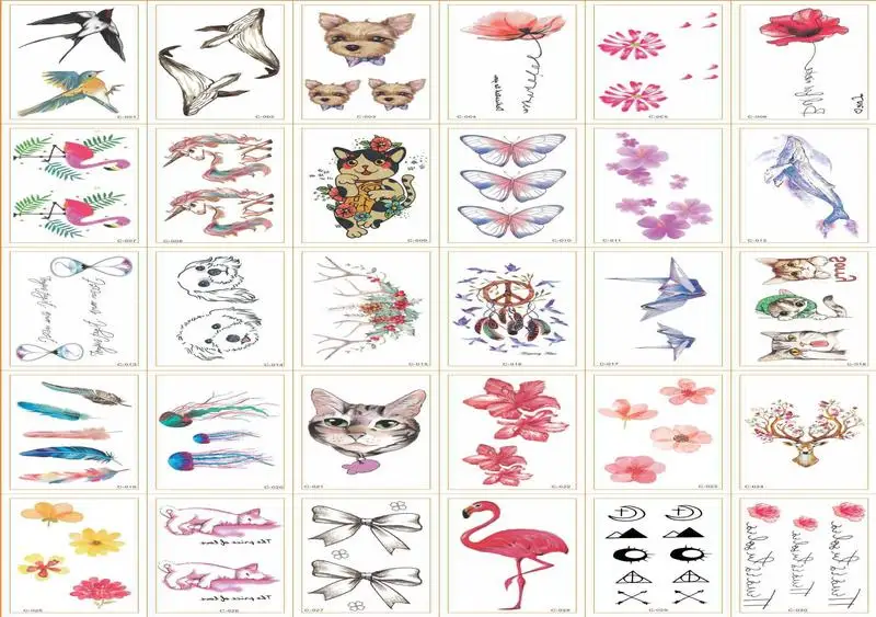 Buy 30 Sheets Temporary Tattoos Stickers Waterproof Body Art Tattoo Sexy  Rose Flower Lotus Cherry Blossoms Butterflies for Women Teens Girls Online  at desertcartINDIA