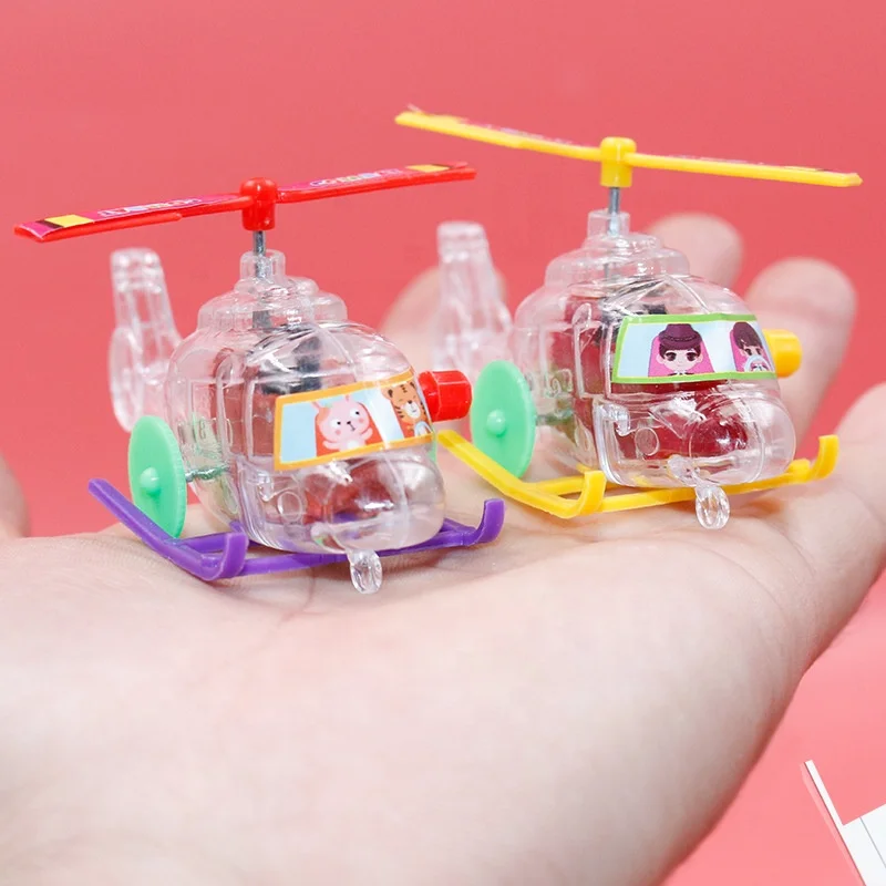 Оптовая продажа прозрачный самолет Заводной вертолет игрушки для детей