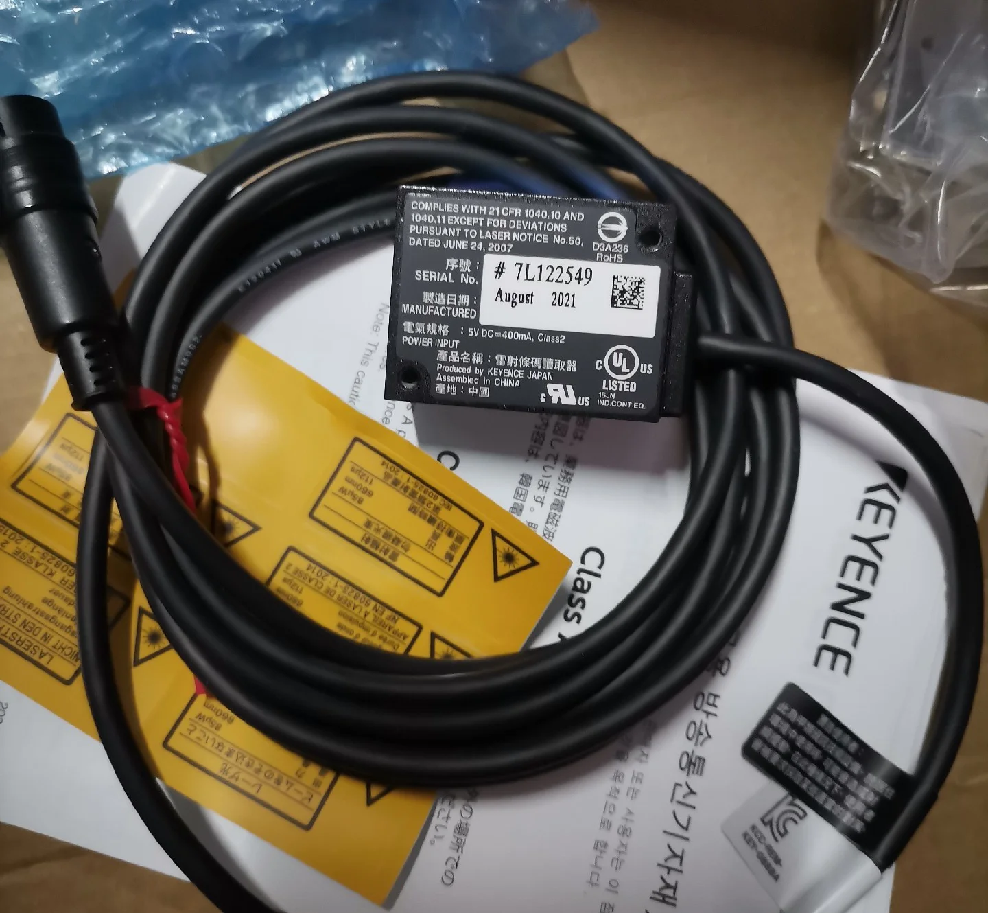 KEYENCE BL-1301HA Digital 1D Laser Barcode Reader for Logistics