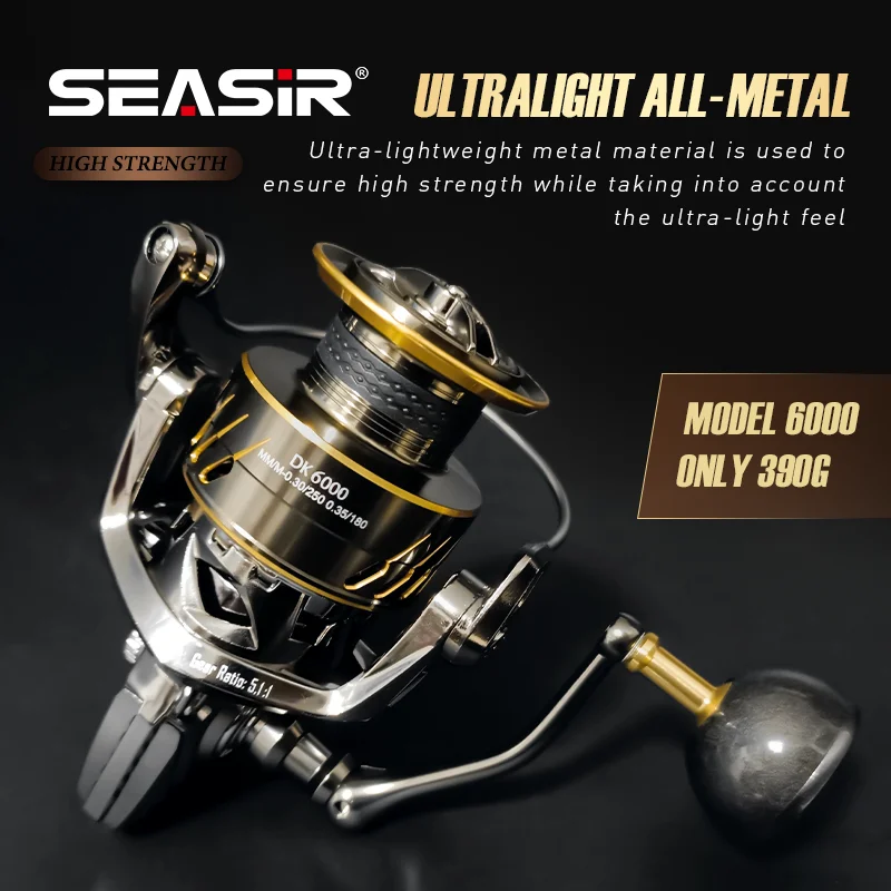 dk 6000 fishing reel curve oscillation system for very good line winding 6 Fishing Spinning Reel 3000-6000 Good