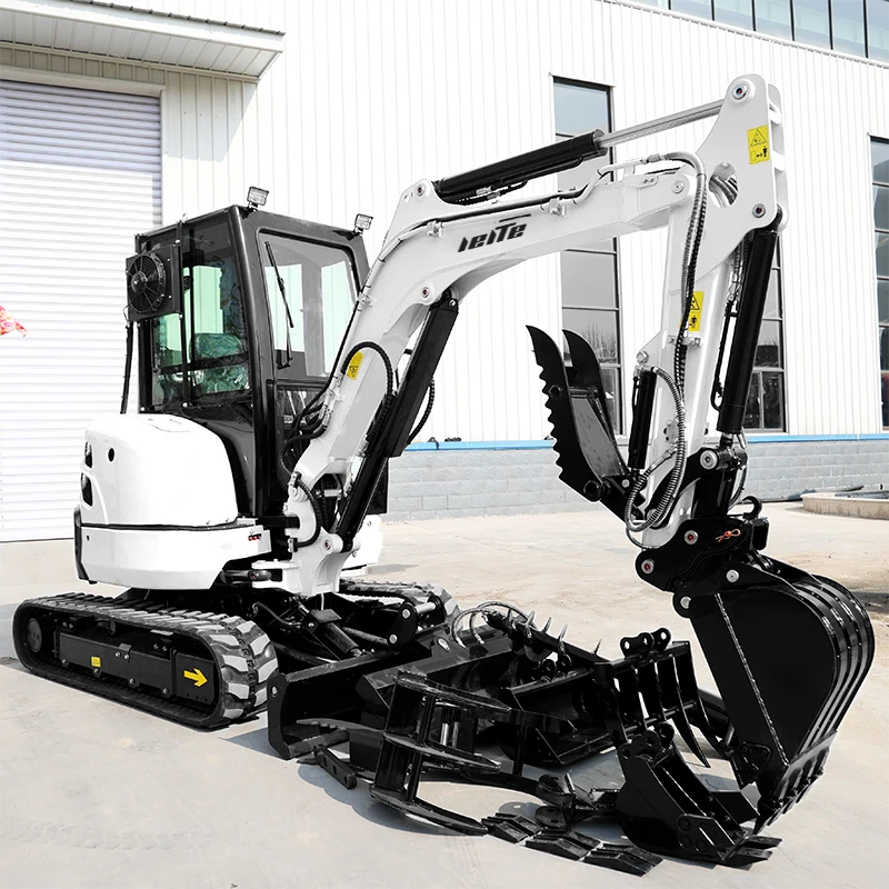 Customized LEITE Mini Excavator Small Digger With Attachments Excavators 3.5ton New Mini Crawler Digger Mini or Trencher Farm