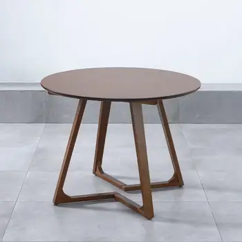 Modern Luxury MDF Round Solid Wood Base Coffee Table High Quality Living Room Furniture with Elegant Design for Home Use