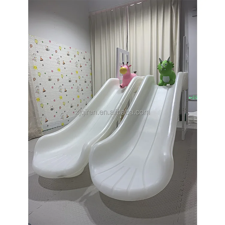 Kids Pool Indoor Playground Slides White Ball Pit Soft Play Plastic Slide  White Single Slide for Ball Pool
