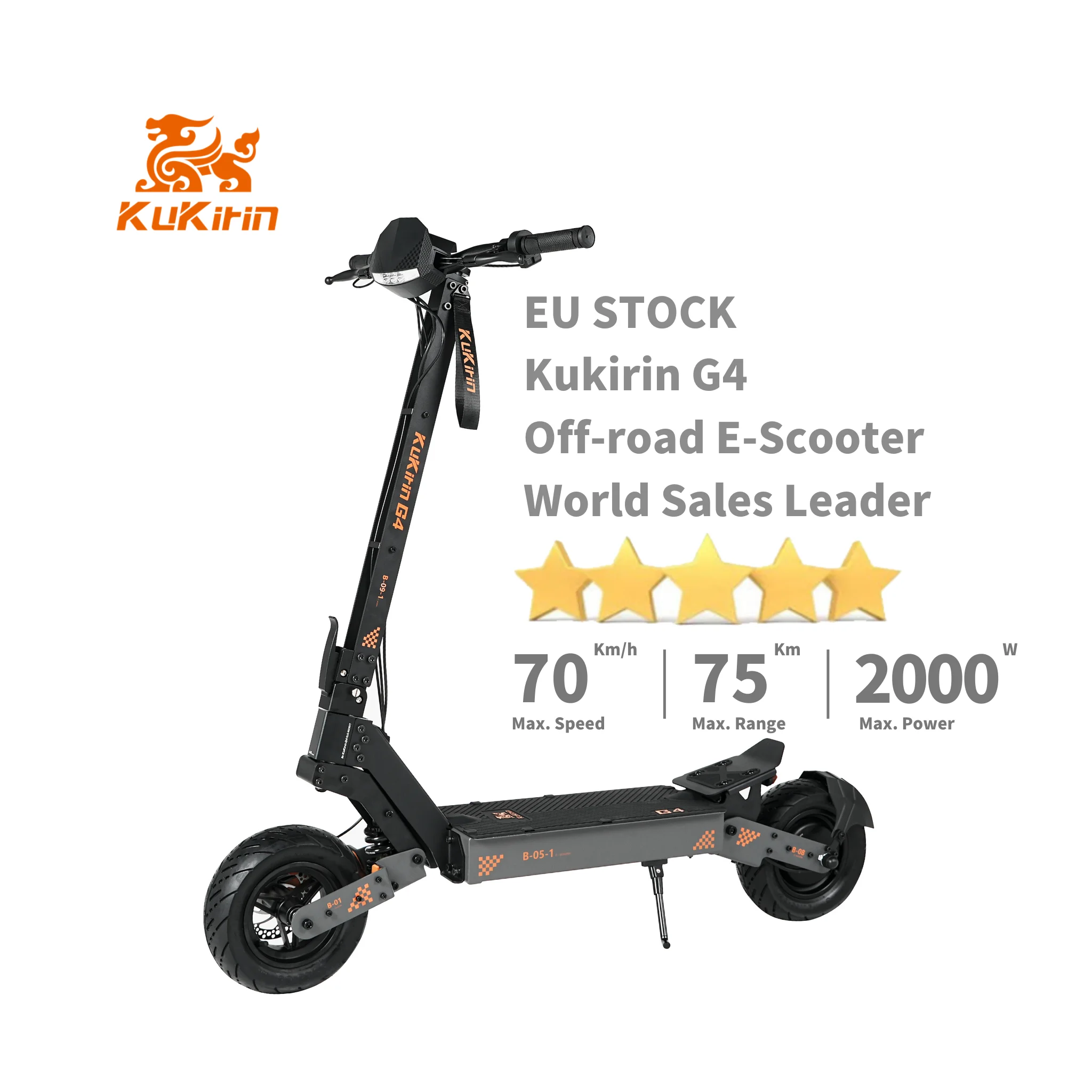 Kugoo Kukirin G4 23Ah battery max speed 90KM/H 12 inch Scooter 