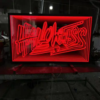 ミラー　ネオン管　ライト Factory-Price-Wall-Sign-3D-LED