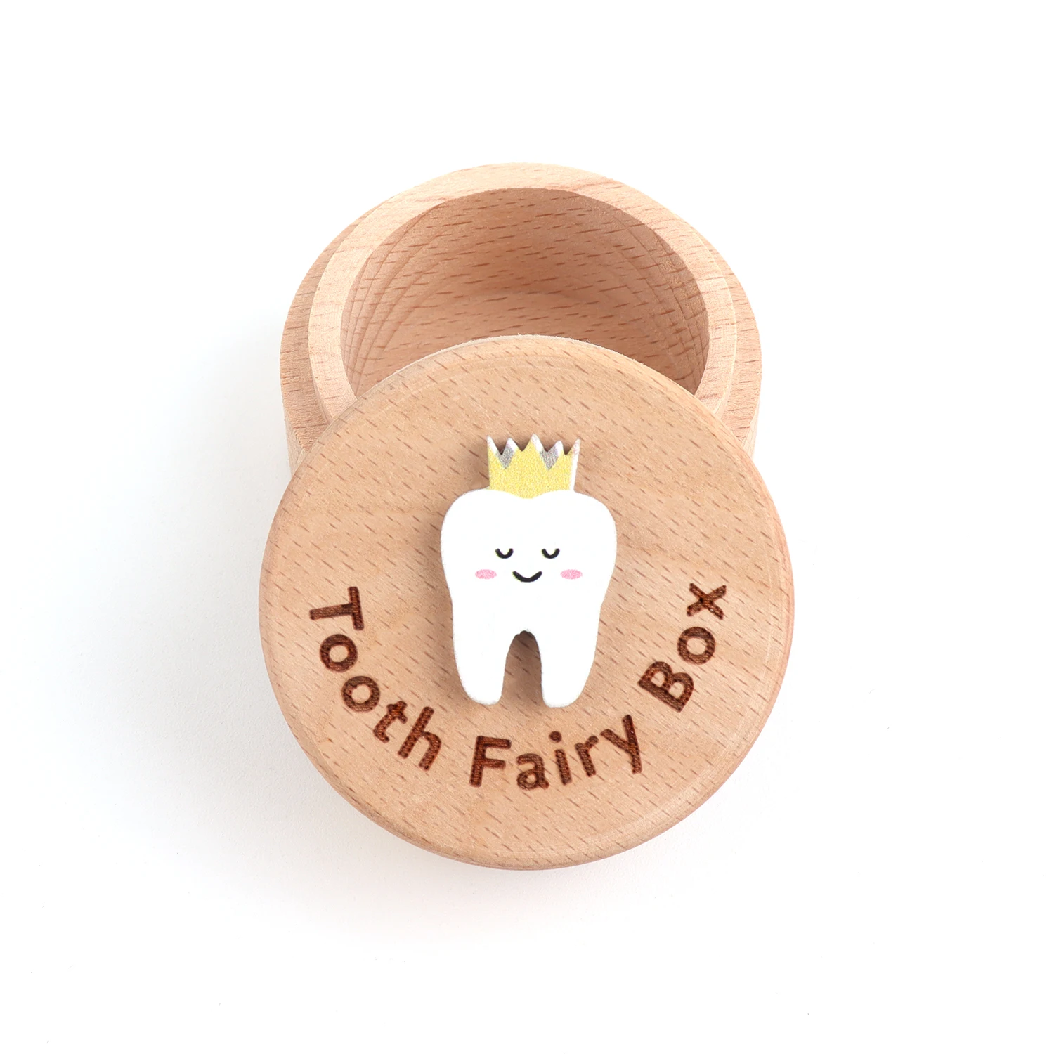 New Tooth Holder Beech Wood 3d Storage Box For Baby Toddlers Boys Girls Lost Teeth Birthday
