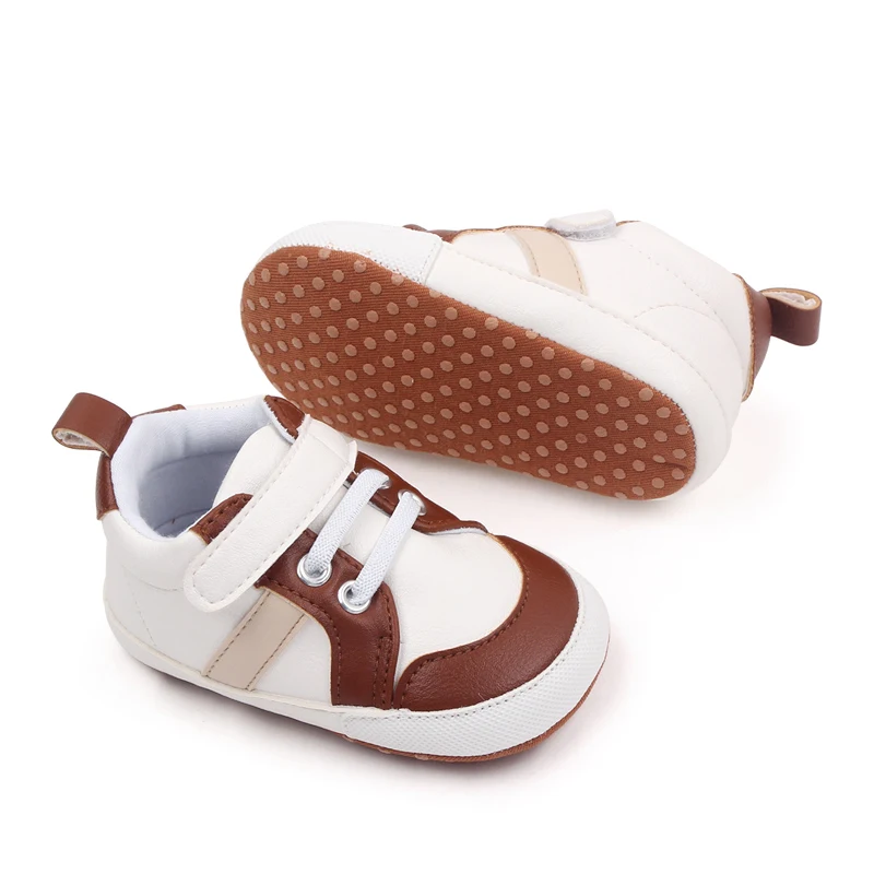 Spring and Autumn  Color Matching PU Surface Baby Walking Shoes Leisure Baby Shoes manufacture