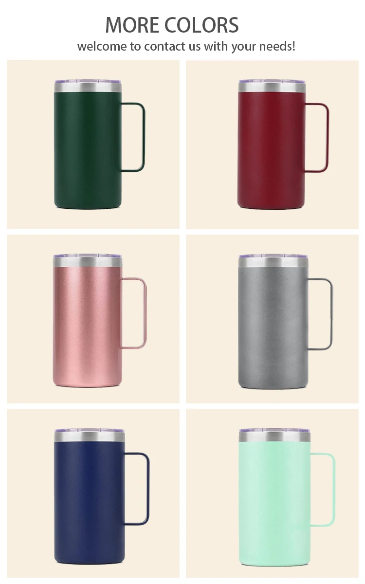 New design long vacuum cup for beer coffee icy cold stainless steel double wall thermal coffee mug with lids metal vacuum mugs