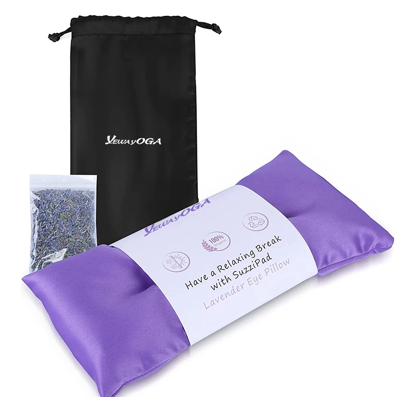 Yeway Hot Sell Linen Weighted Lavender Eye Pillow Draws On Soothing Scent For Relax Hot Or Cold