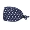 T010 Cappellino con laccetti blu navy con motivo MQ