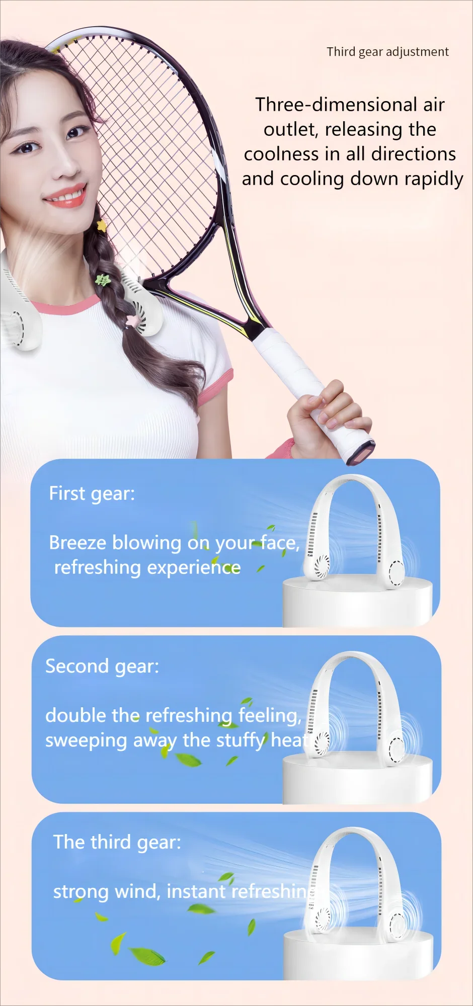 Hanging Neck Fan, Portable, 5.0, USB - detail 10
