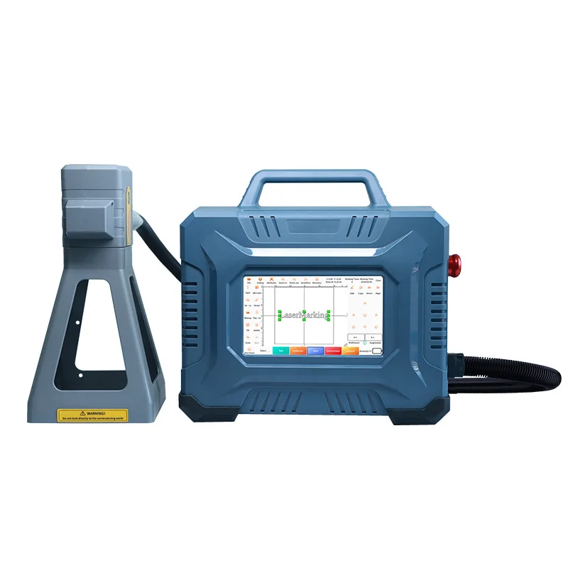 Cheap Low Price 20W Portable Handheld Fiber Laser Marking Machine for Truck Rubber Tires Metal Copper Plastic Mirror Design