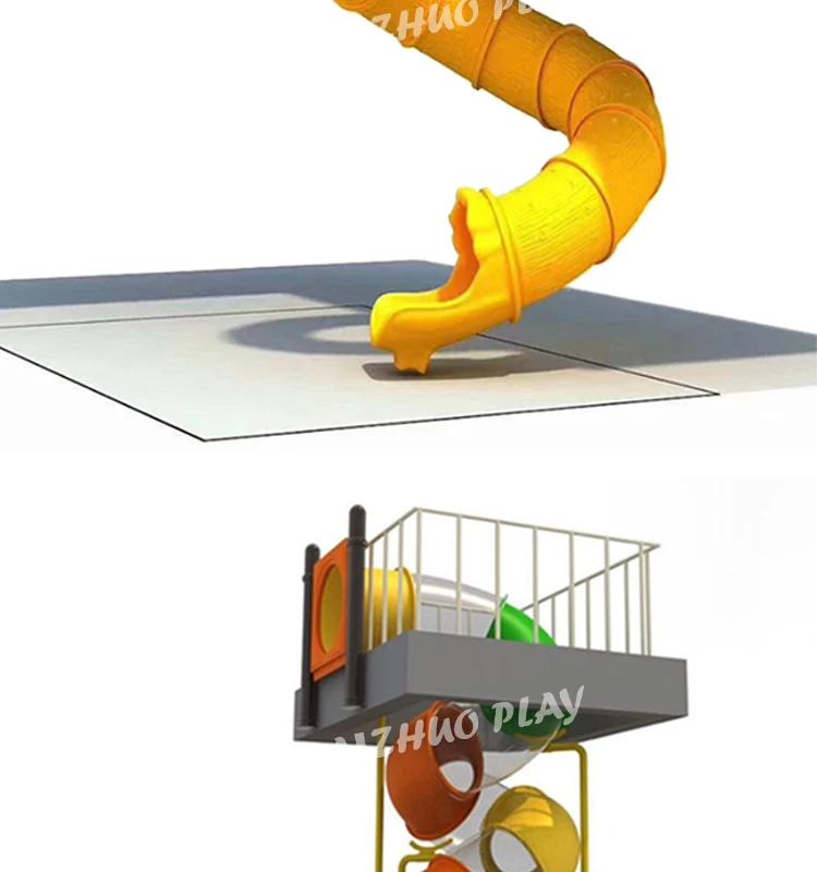 Children Playground Plastic Tube Slide Parts Amusement Park Indoor