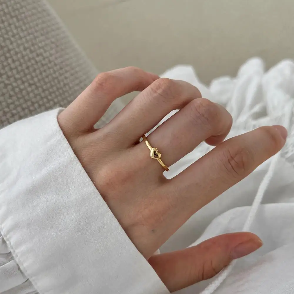 KAKODIY Open Adjustable Promise Ring Women Wedding 925 Sterling Silver Heart Ring Jewelry detail 3