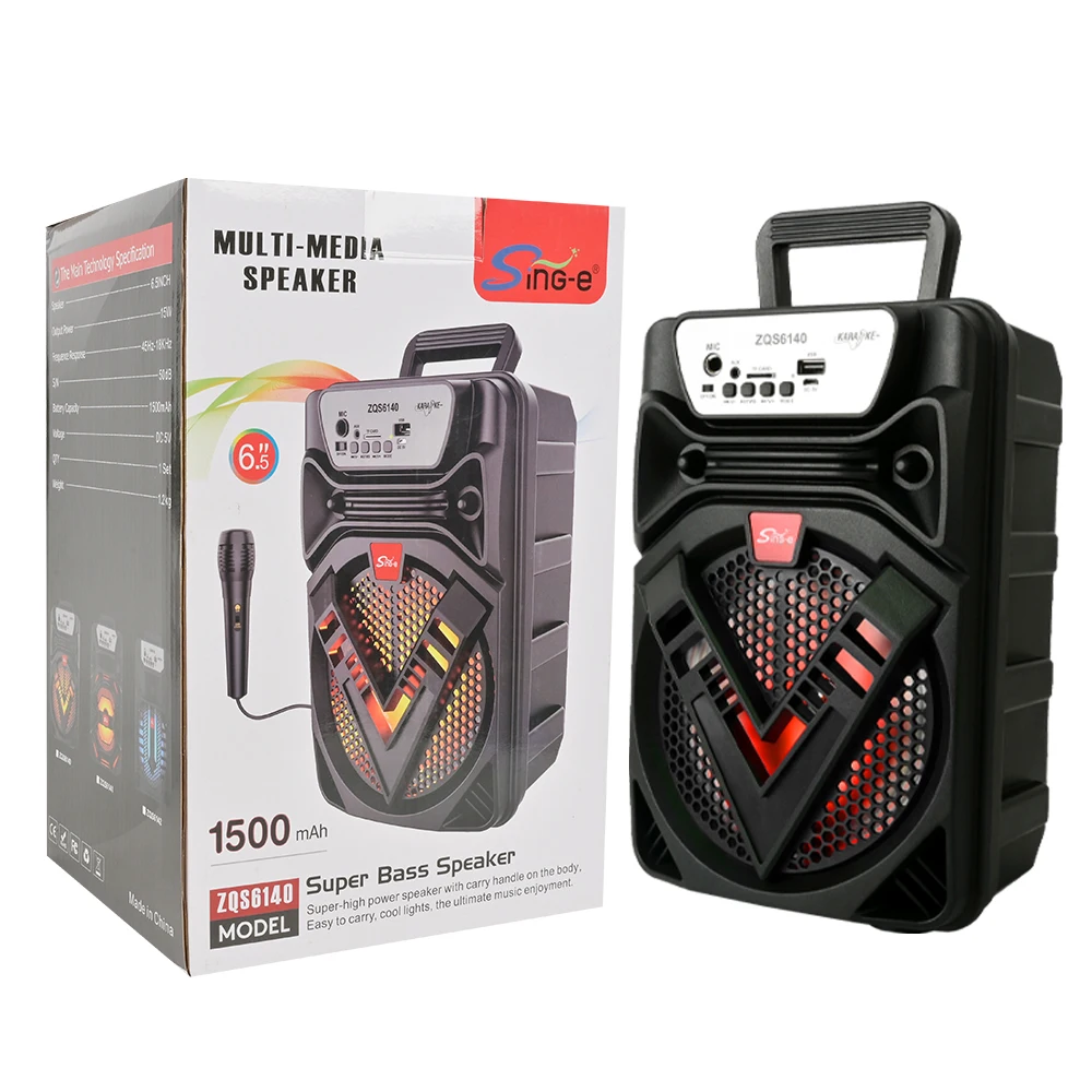 SING-E ZQS6140 Portable Wireless Party Speaker with Microphone