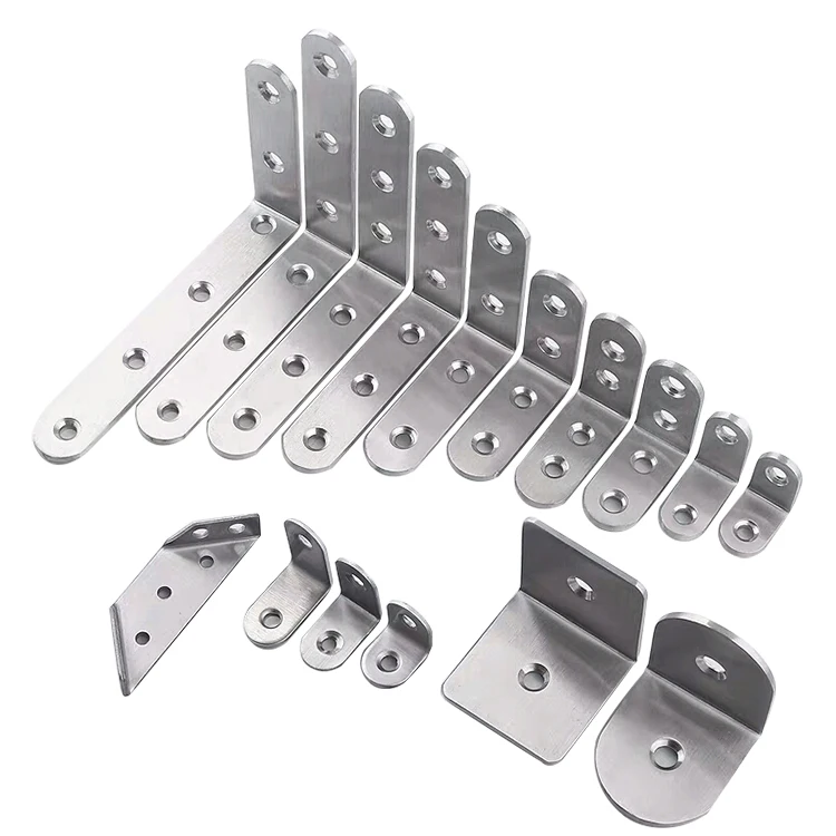 CAIYI Hardware Factory Standard Thick Galvanized Decorative Small Angle Stainless Steel Corner Brace Bracket for Wood Furniture
