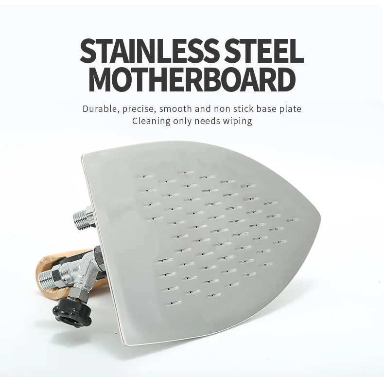 2023 New Garment Industrial Steam Press Iron With Boiler Buy Silver