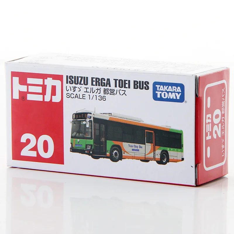Tomy Mini 1/64 Metal Small Toys Diecast Alloy Isuzu Erga Toei Bus Die Cast Toys Bus Car Models