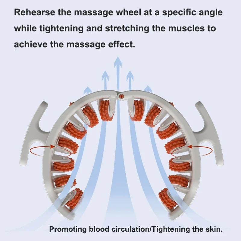 l0103 multifunctional ring shaped leg clamp slimming massager fitness leg shaping clip muscle relaxation roller device-2