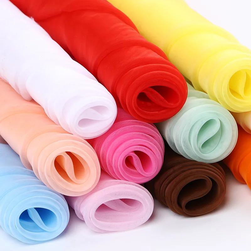 Cheap Price High Density Soft Hand Feel Polyester Matte Organza Fabric for Wedding Dress
