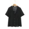 Camisa de encaje negro