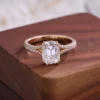 Bague en diamant de laboratoire taille OMC 4ct sans certificat IGI